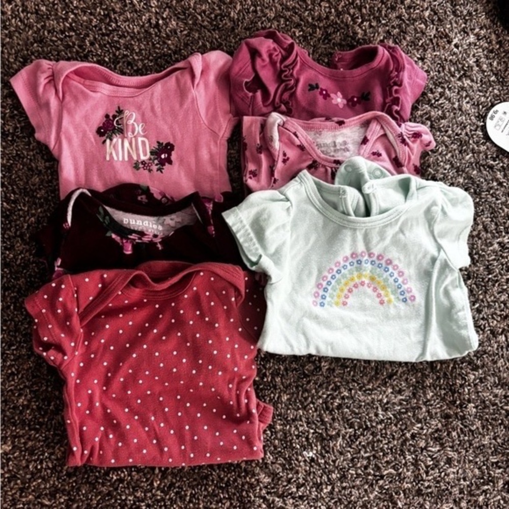 Pink and Mint Kids One Piece Bodysuits